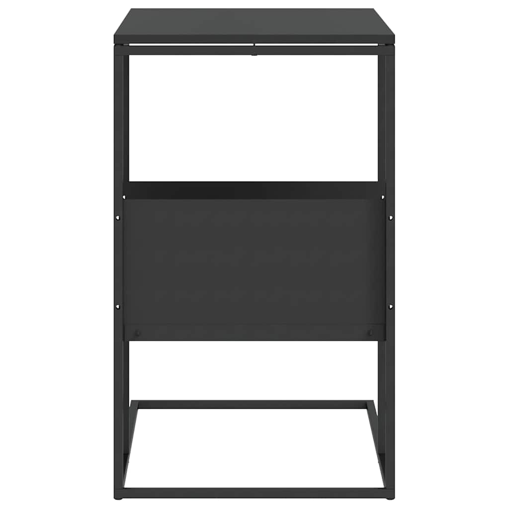 343105 vidaXL Side Table Black 55x36x59,5 cm Engineered Wood