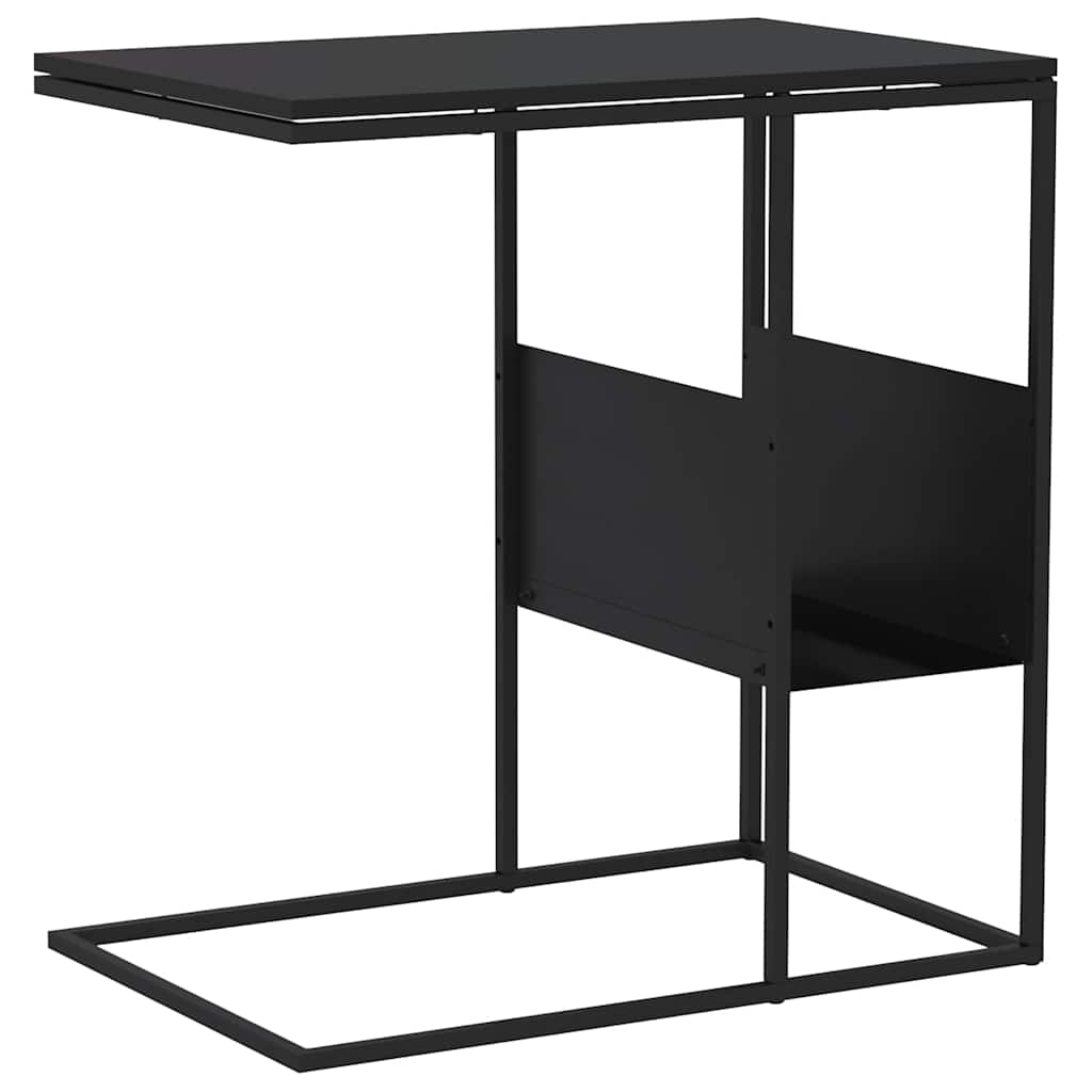 343105 vidaXL Side Table Black 55x36x59,5 cm Engineered Wood