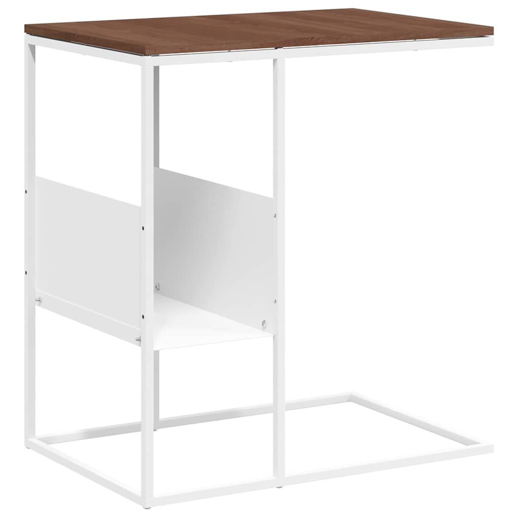 343106 vidaXL Side Table White 55x36x59,5 cm Engineered Wood