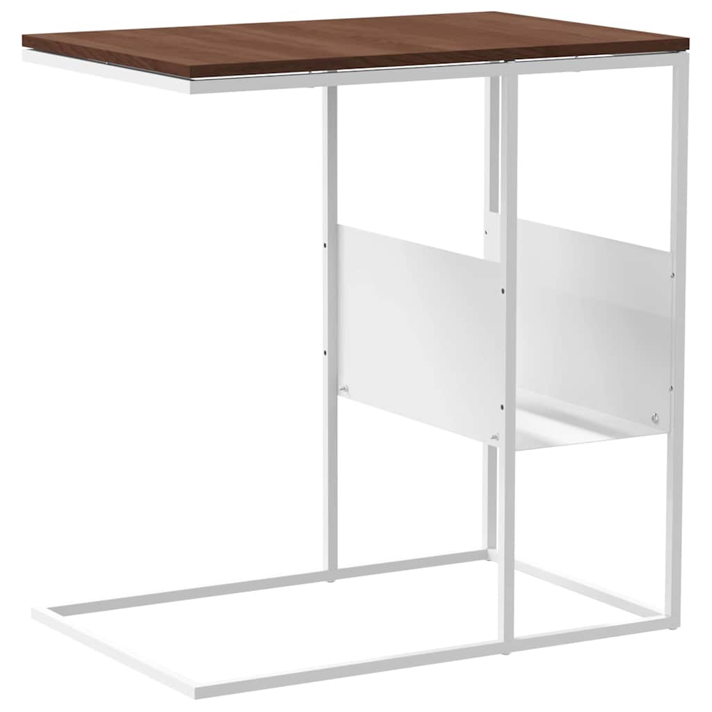 343106 vidaXL Side Table White 55x36x59,5 cm Engineered Wood