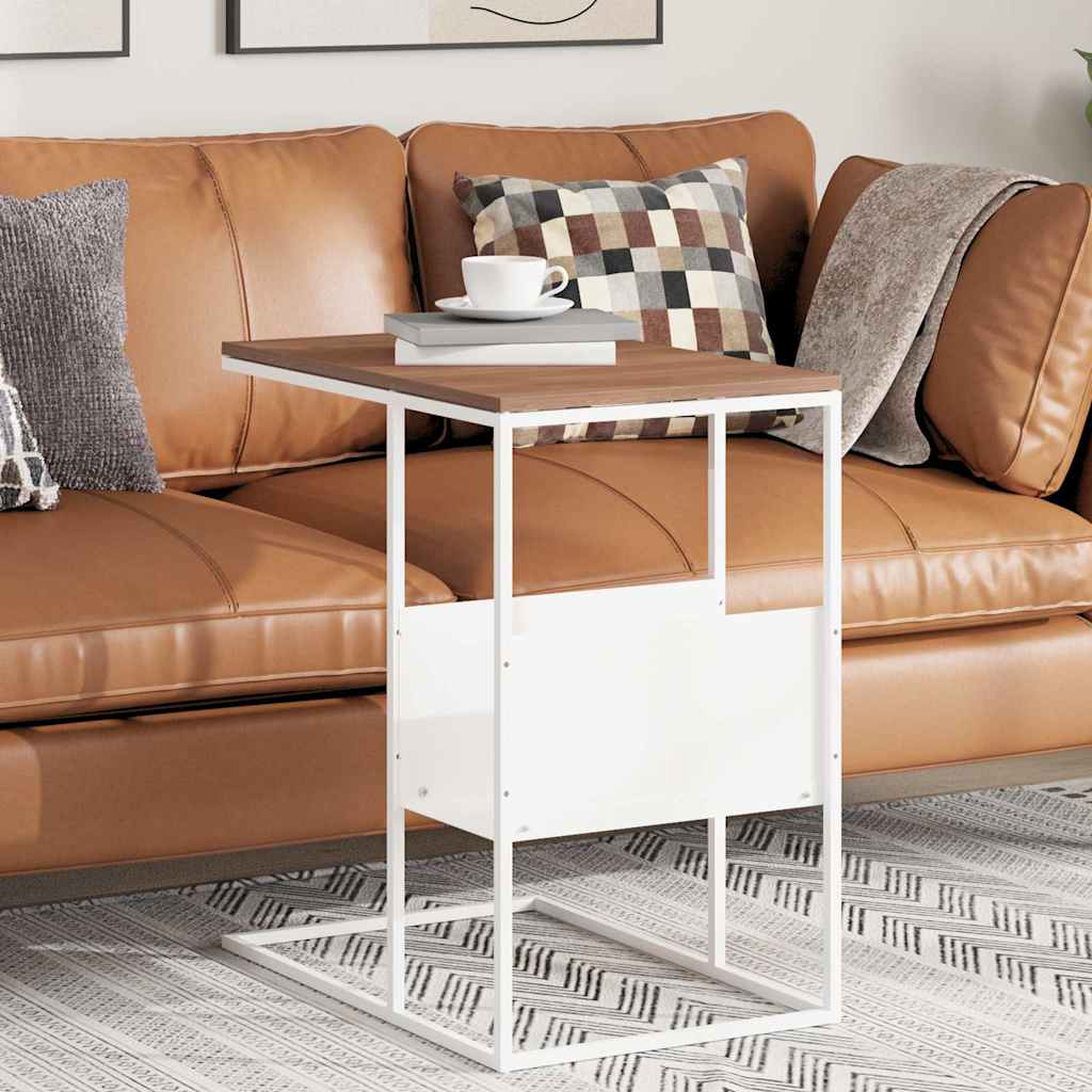 343106 vidaXL Side Table White 55x36x59,5 cm Engineered Wood