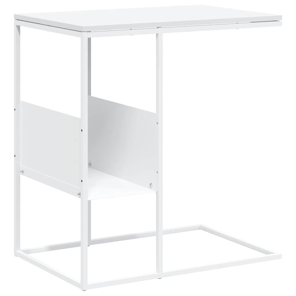 343107 vidaXL Side Table White 55x36x59,5 cm Engineered Wood