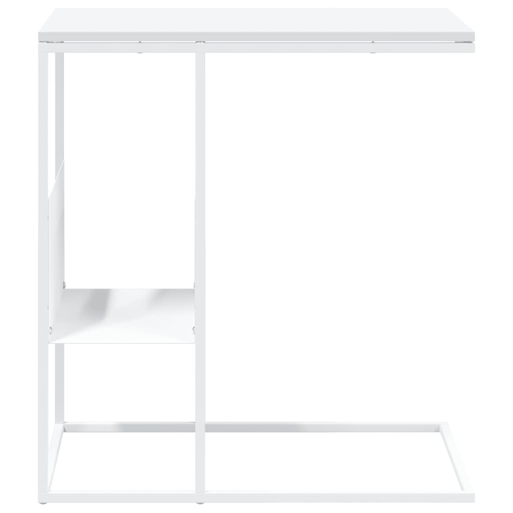 Side Table White 55x36x59.5 cm Engineered Wood