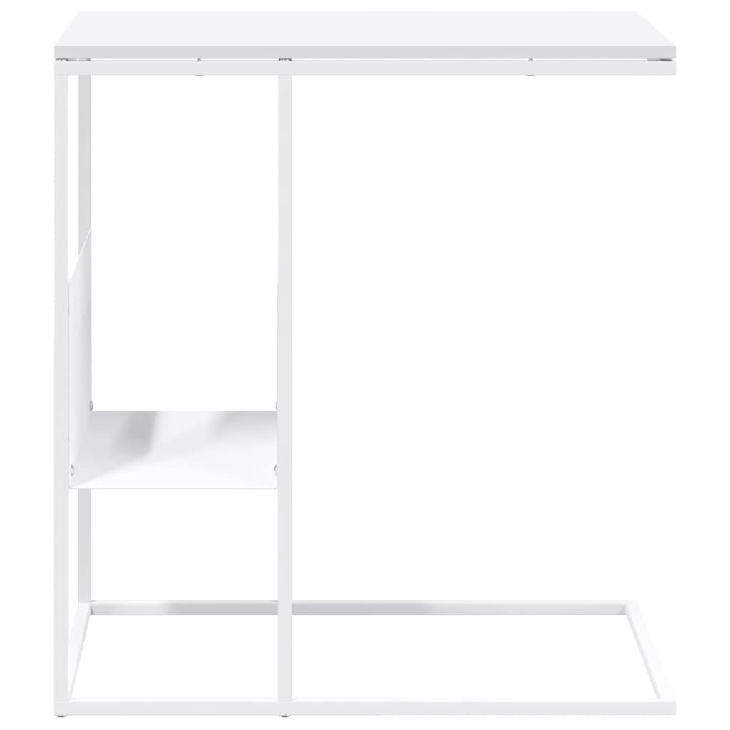 343107 vidaXL Side Table White 55x36x59,5 cm Engineered Wood