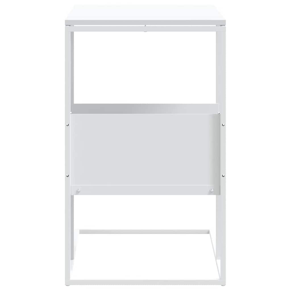 343107 vidaXL Side Table White 55x36x59,5 cm Engineered Wood