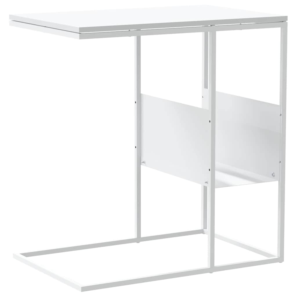 343107 vidaXL Side Table White 55x36x59,5 cm Engineered Wood