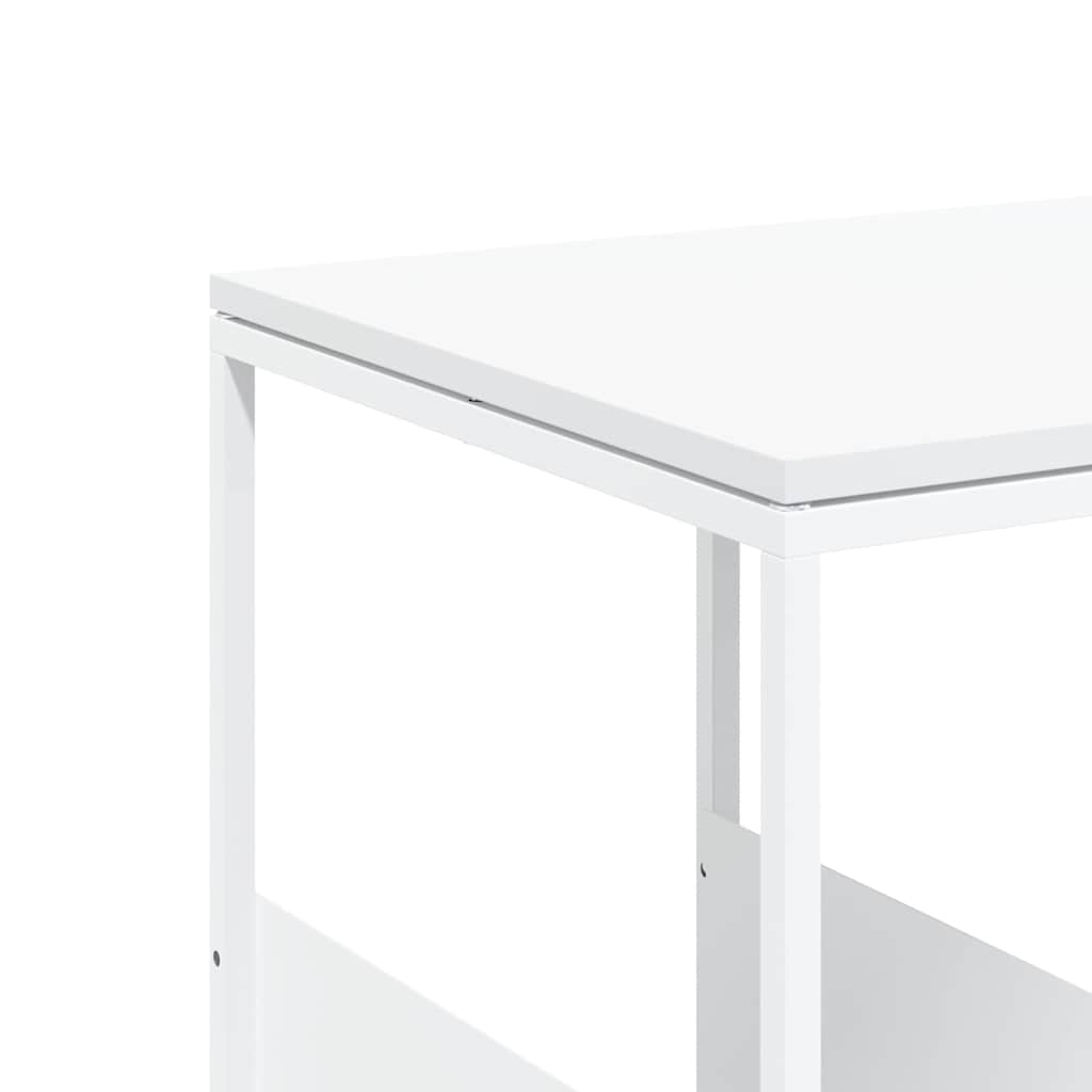 343107 vidaXL Side Table White 55x36x59,5 cm Engineered Wood