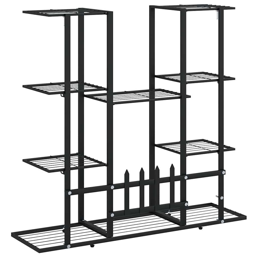 Flower Stand 94.5x25x89 cm Black Iron