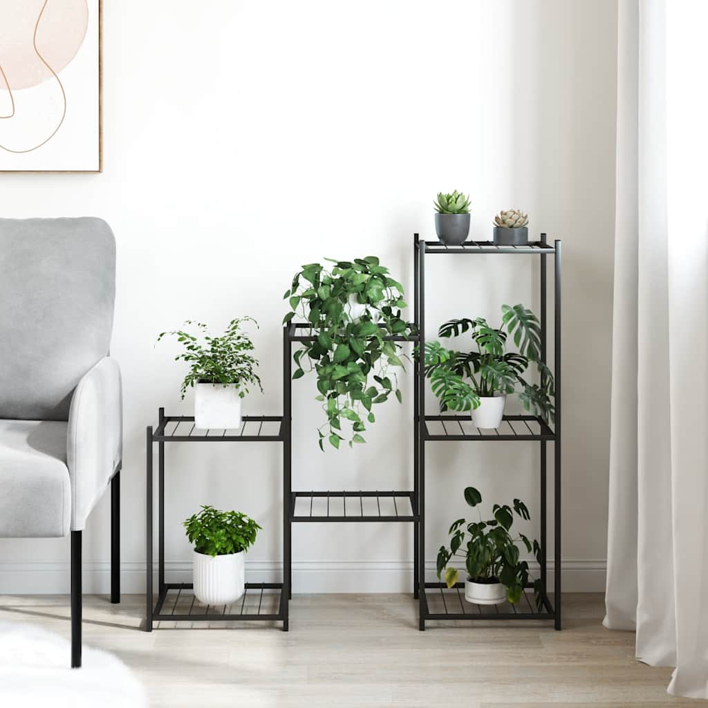 Flower Stand 83x25x80 cm Black Iron