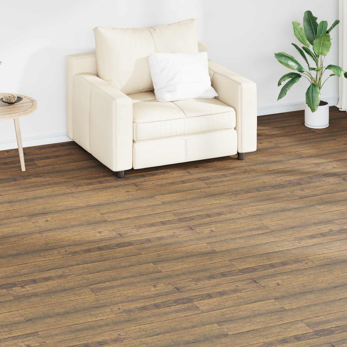 Flooring Planks 18 pcs Walnut Brown 2.51 m² PVC
