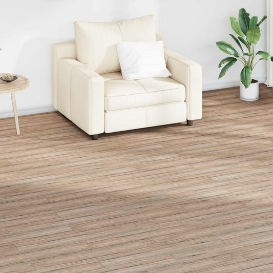 Flooring Planks 18 pcs Oak Brown 2.51 m² PVC