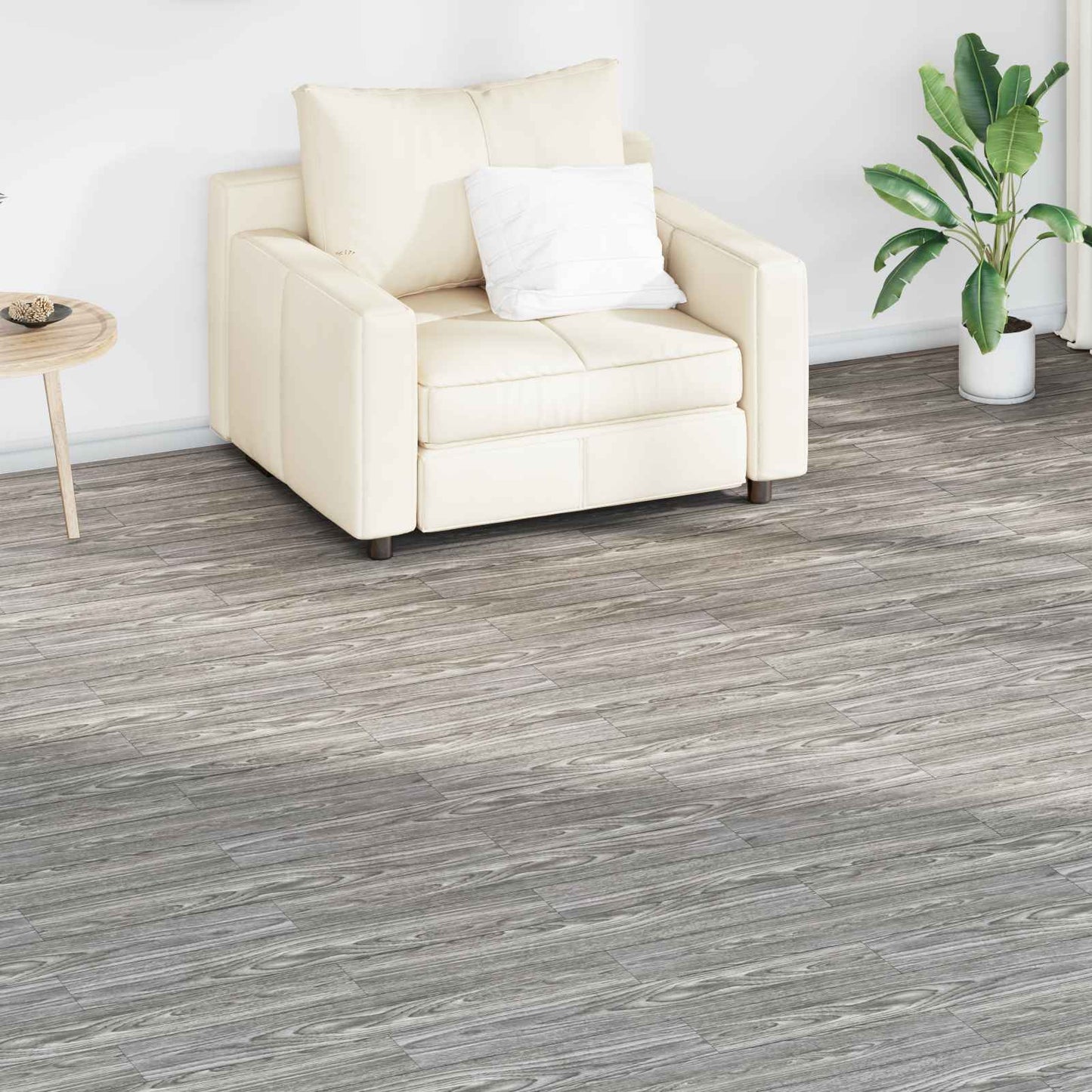 Flooring Planks 18 pcs Dark Grey 2.51 m² PVC