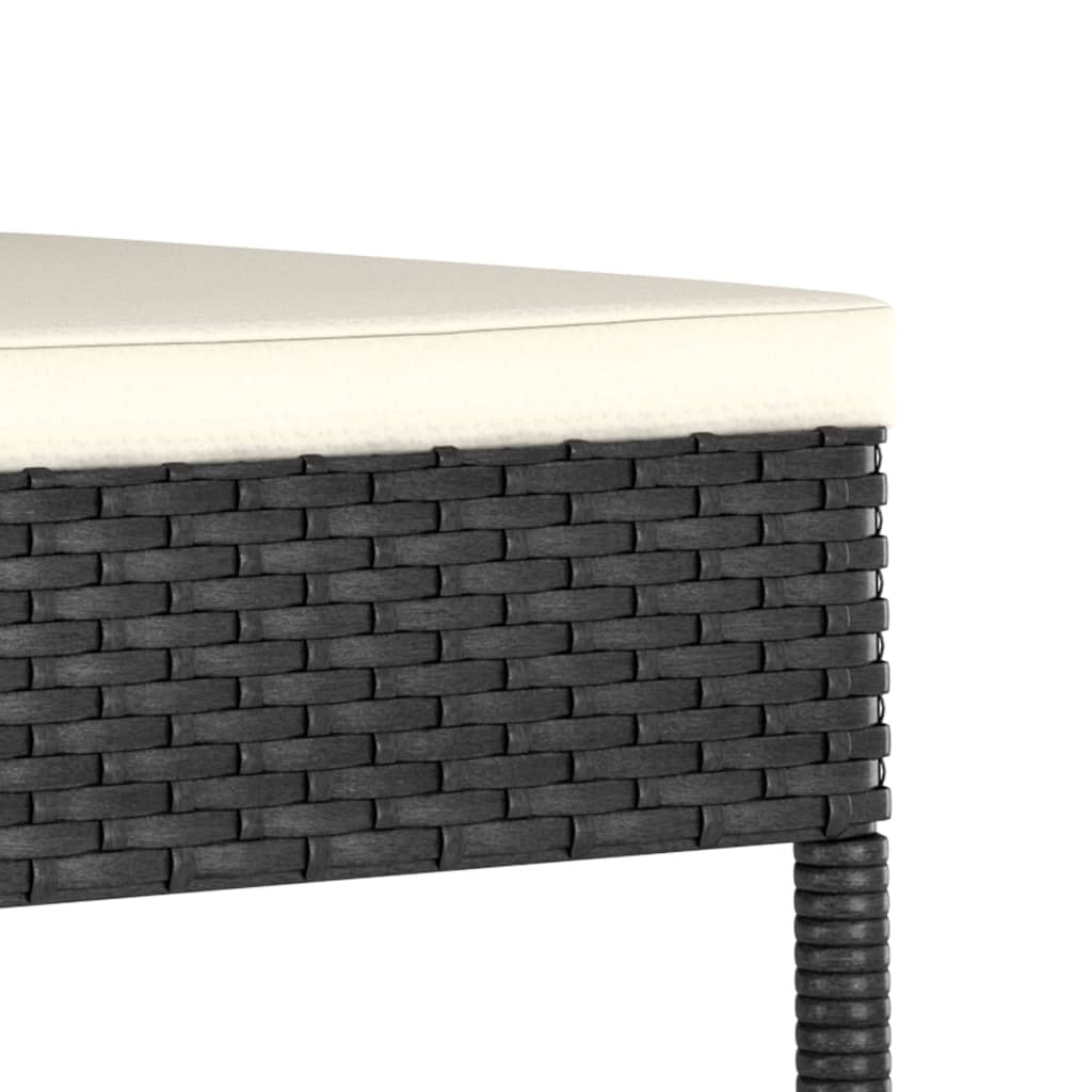 Outdoor Dining Set | Black,Cream | Poly rattan | 3 Piece Set | Durable