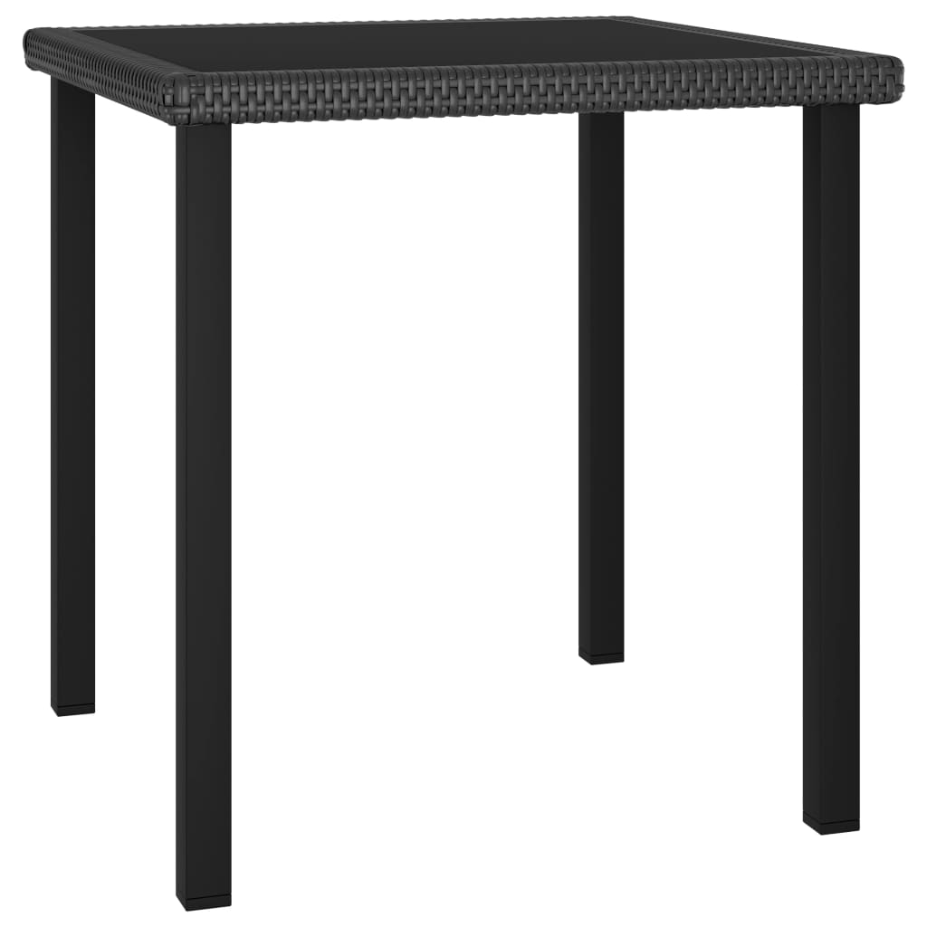 Outdoor Dining Set | Black,Cream | Poly rattan | 3 Piece Set | Durable