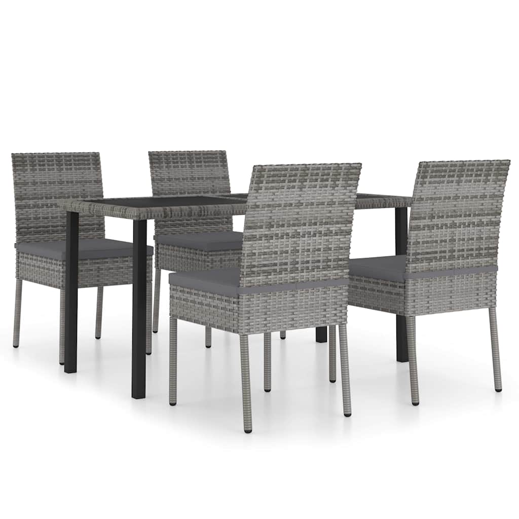 Outdoor Dining Set | Grey and black