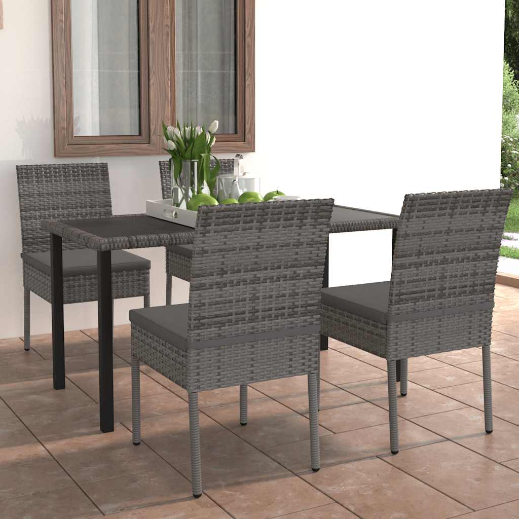 Outdoor Dining Set | Grey and black