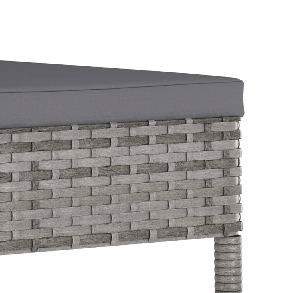 Outdoor Dining Set | Grey | Poly rattan, powder-coated steel, glass