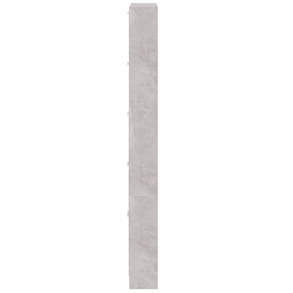 Shoe Cabinet Concrete Grey 59x17x169 cm Engineered Wood