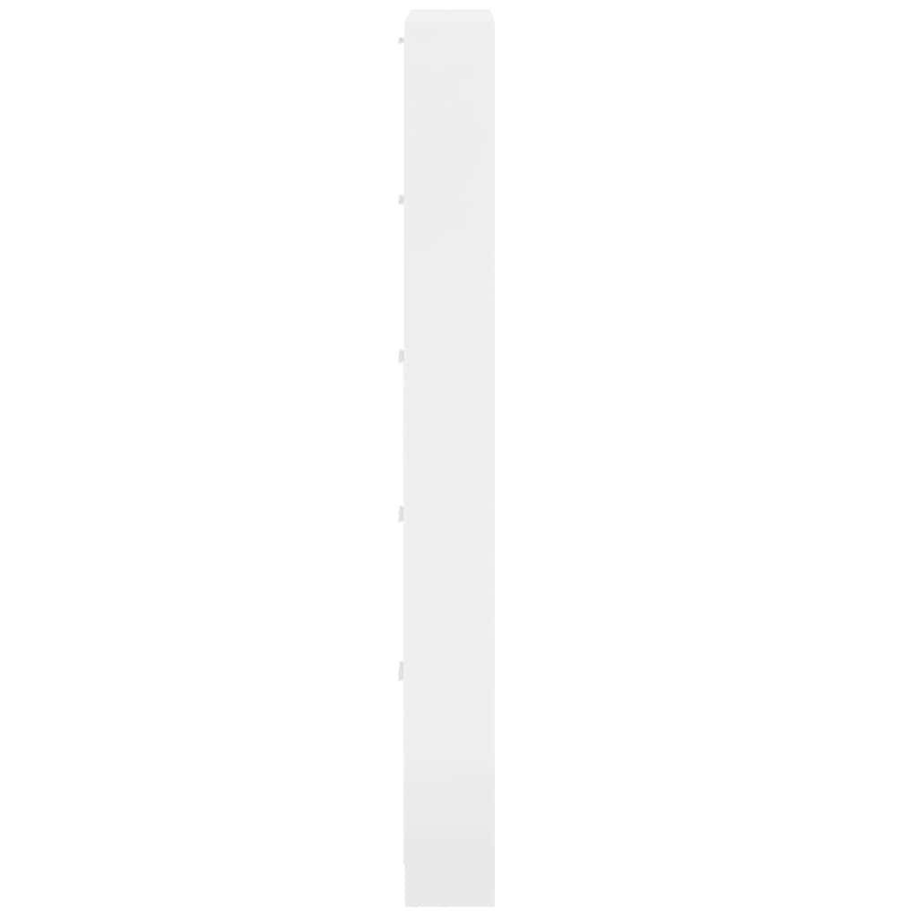 Shoe Cabinet High Gloss White 59x17x169 cm Engineered Wood