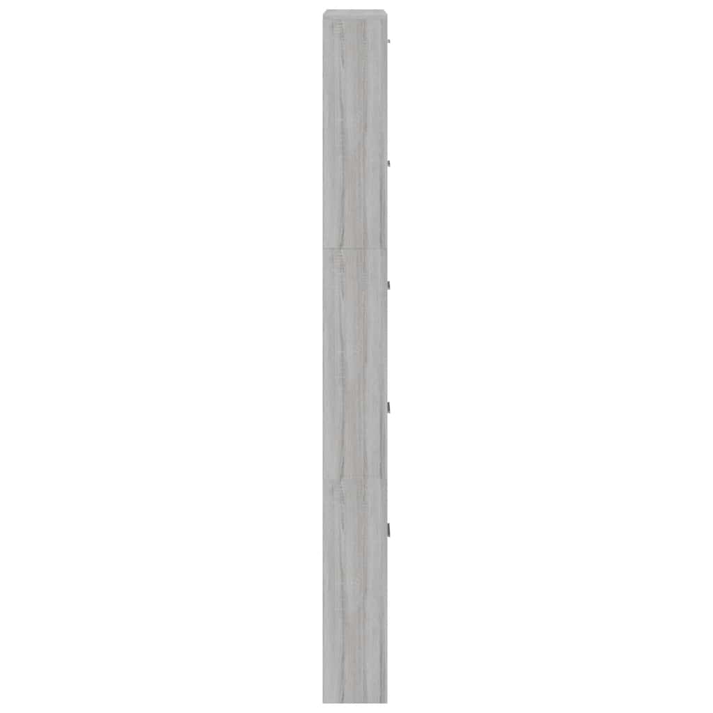Shoe Cabinet Grey Sonoma 59x17x169 cm Engineered Wood
