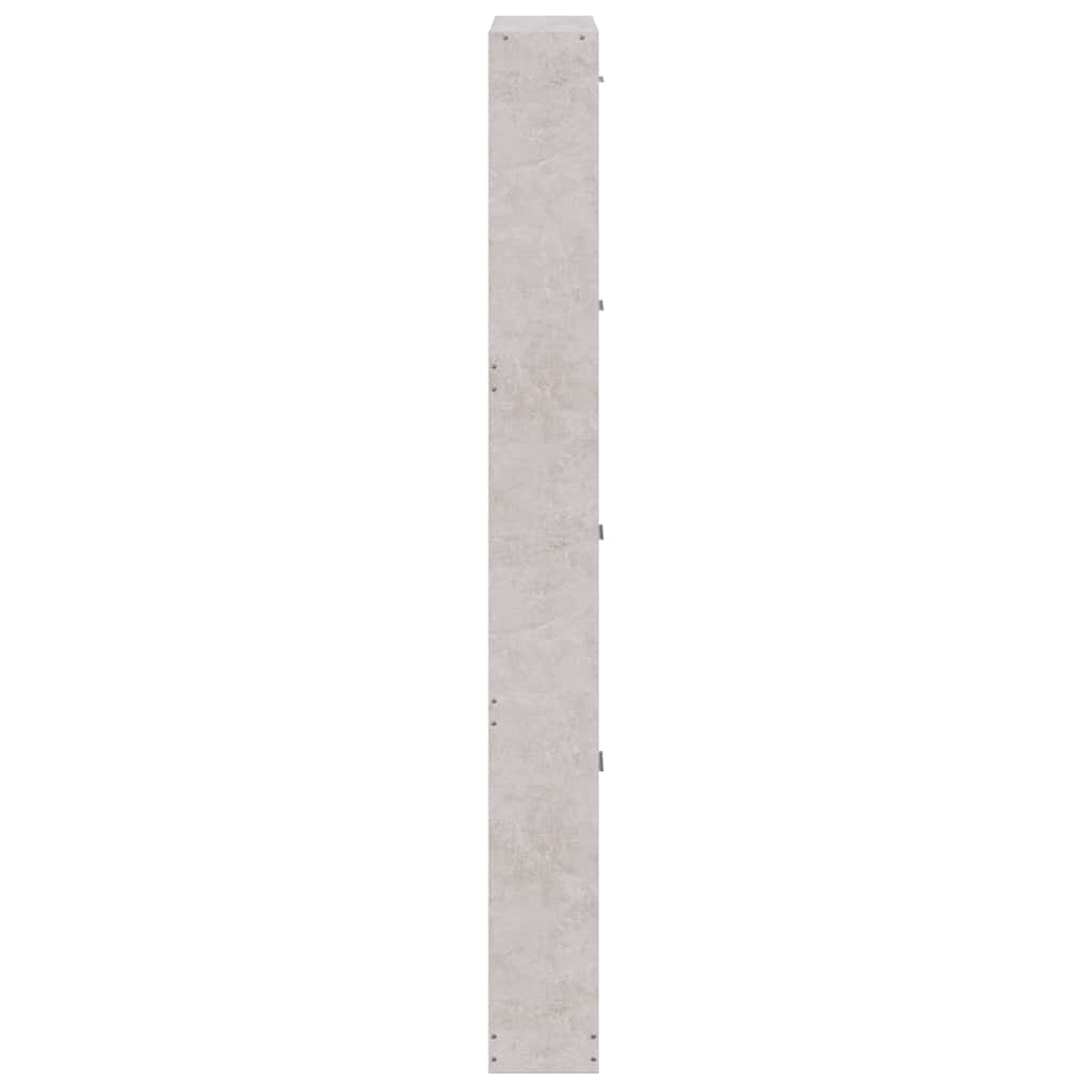 Shoe Cabinet Concrete Grey 59x17x150 cm Engineered Wood