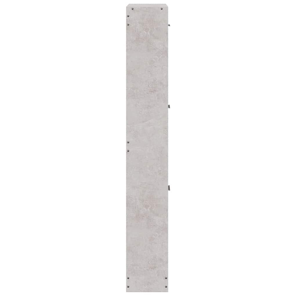 Shoe Cabinet Concrete Grey 59x17x108 cm Engineered Wood