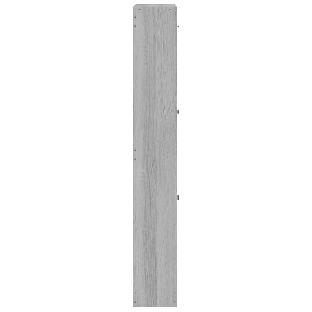 Shoe Cabinet Grey Sonoma 59x17x108 cm Engineered Wood