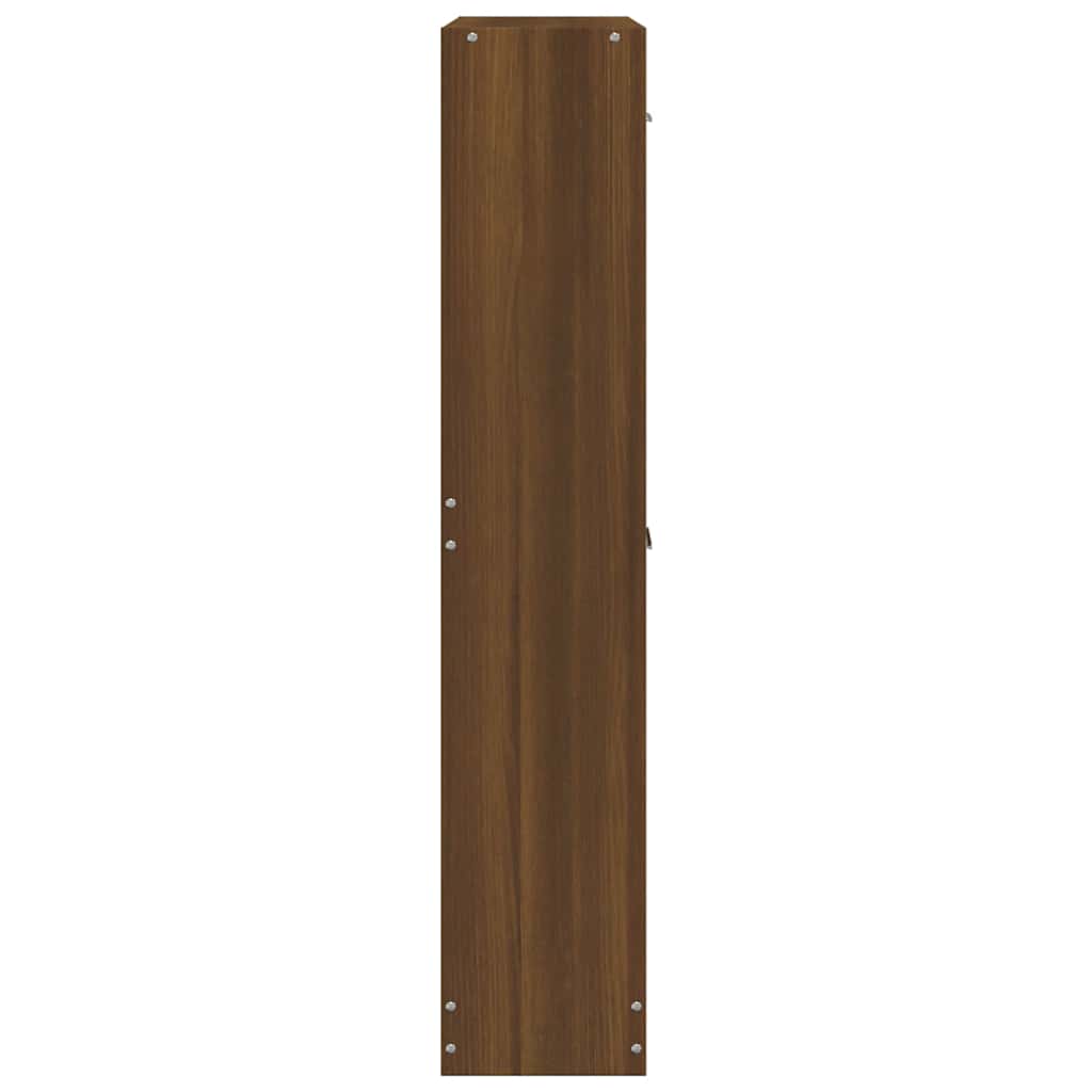 Shoe Cabinet Brown Oak 59x17x81 cm Engineered Wood