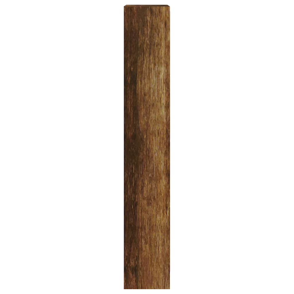 Shoe Cabinet Smoked Oak 63x24x147 cm Engineered Wood