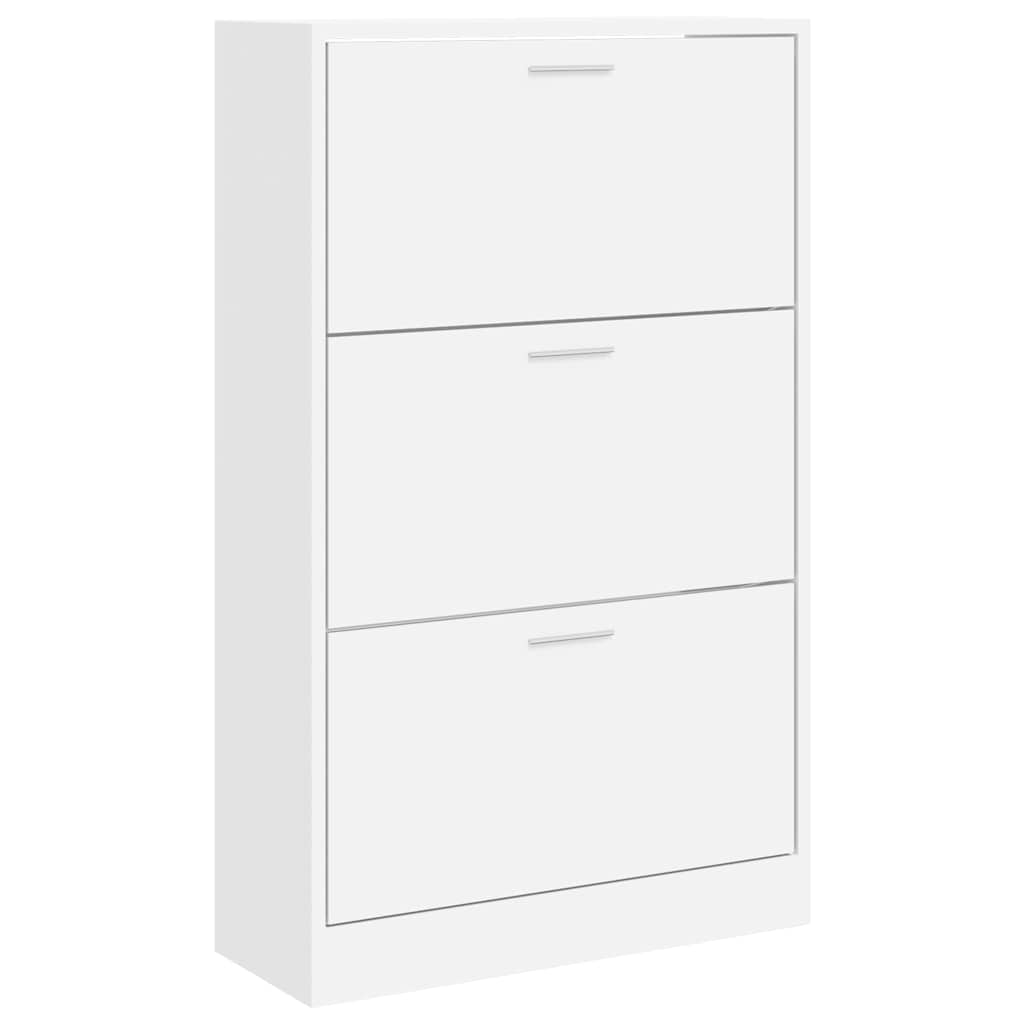 Shoe Cabinet White 63x24x103 cm Engineered Wood