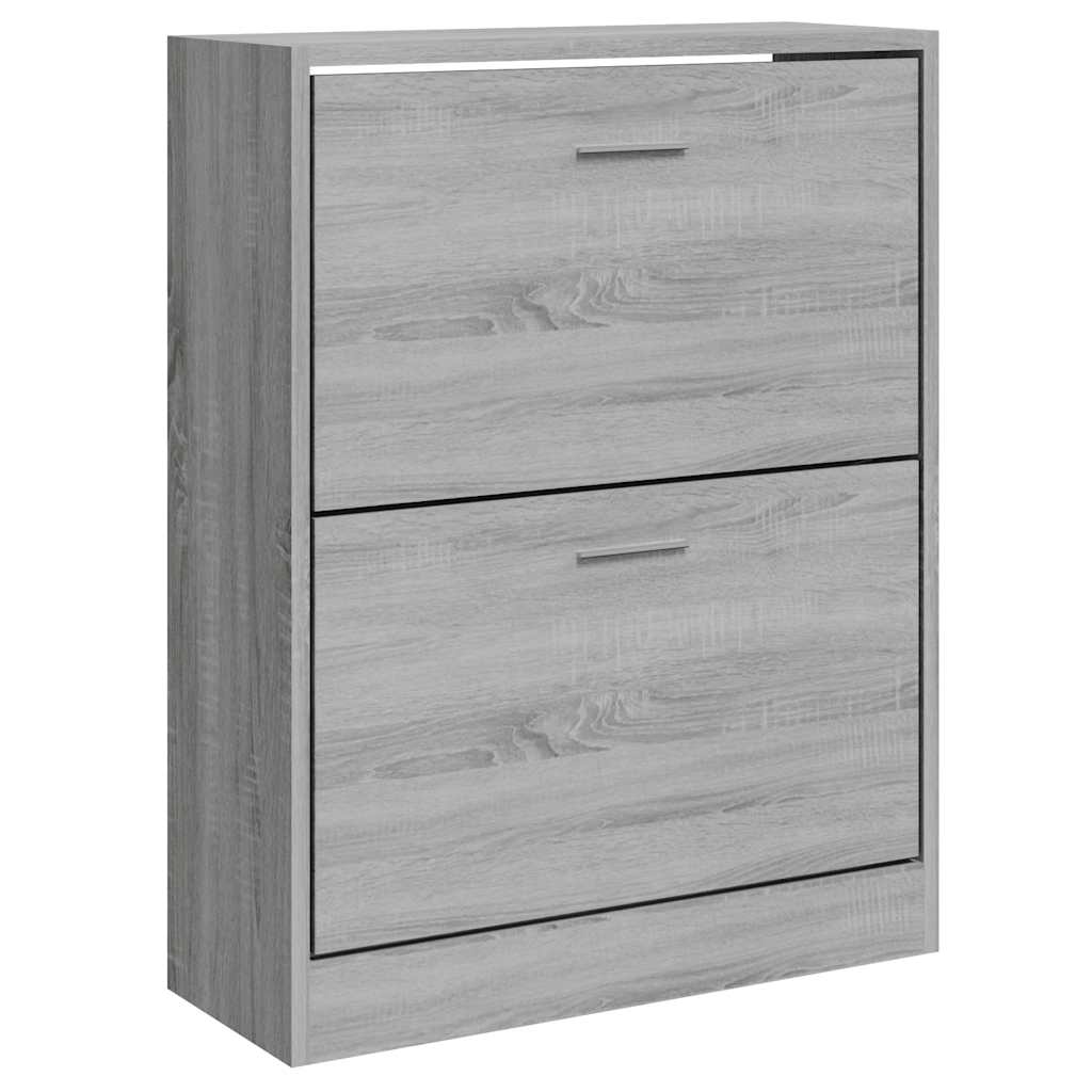 Shoe Cabinet Grey Sonoma 63x24x81 cm Engineered Wood