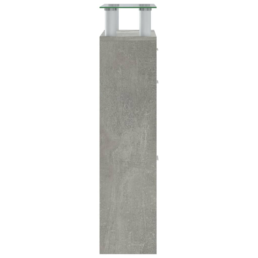 vidaXL Shoe Cabinet Concrete Grey 63x24x104 cm Engineered Wood