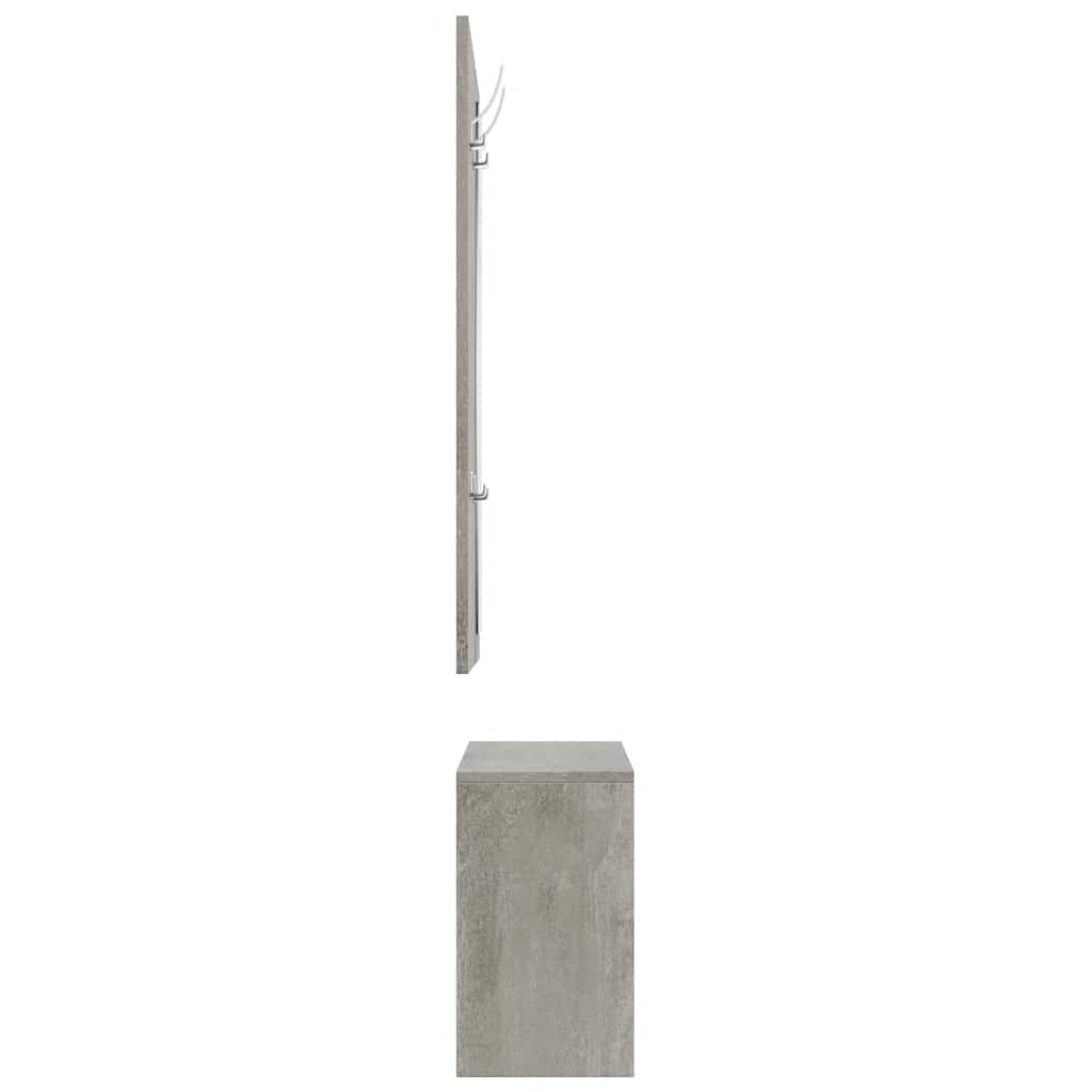 3-in-1 Shoe Cabinet Set Concrete Grey Engineered Wood