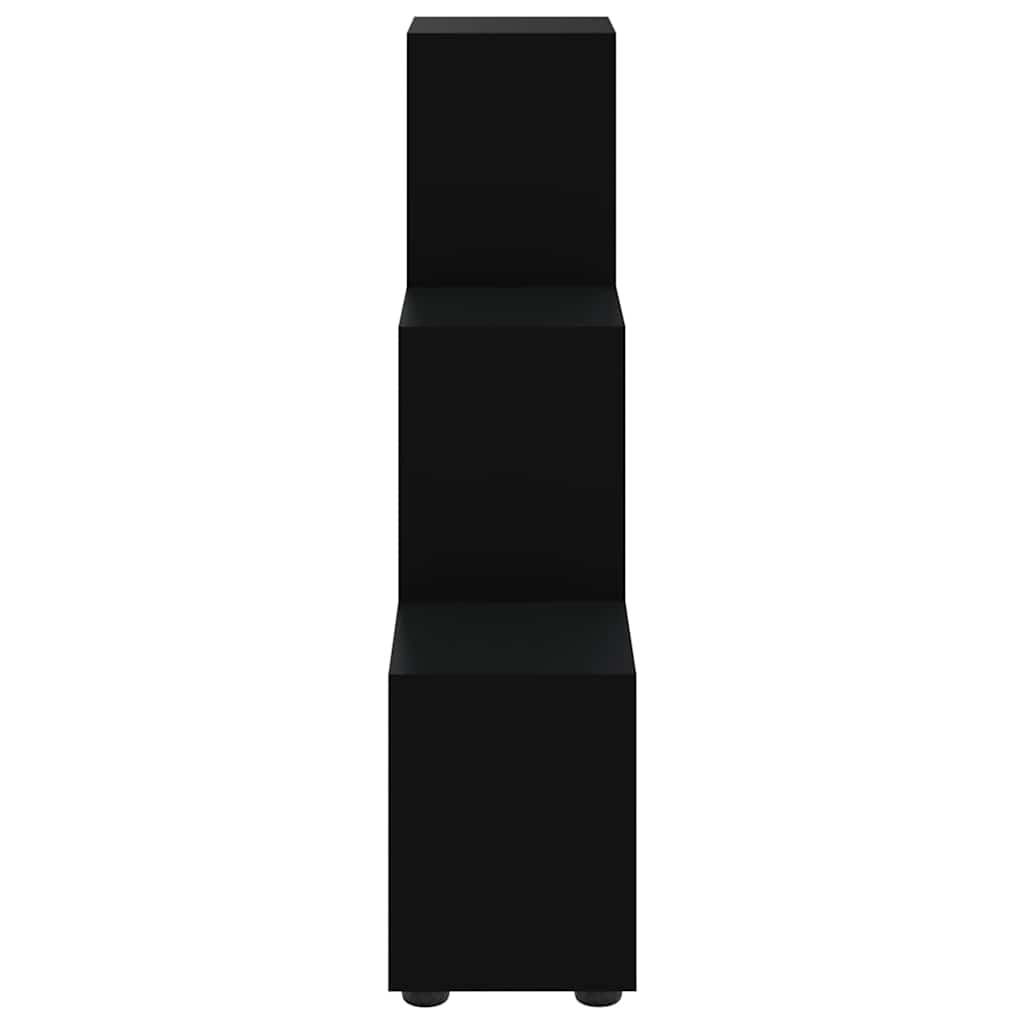 Staircase Bookcase Black 107 cm Engineered Wood