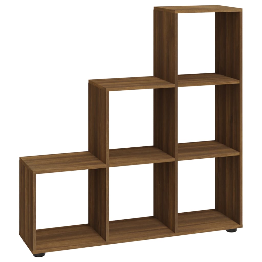 vidaXL Staircase Bookcase Brown Oak 107 cm Engineered Wood