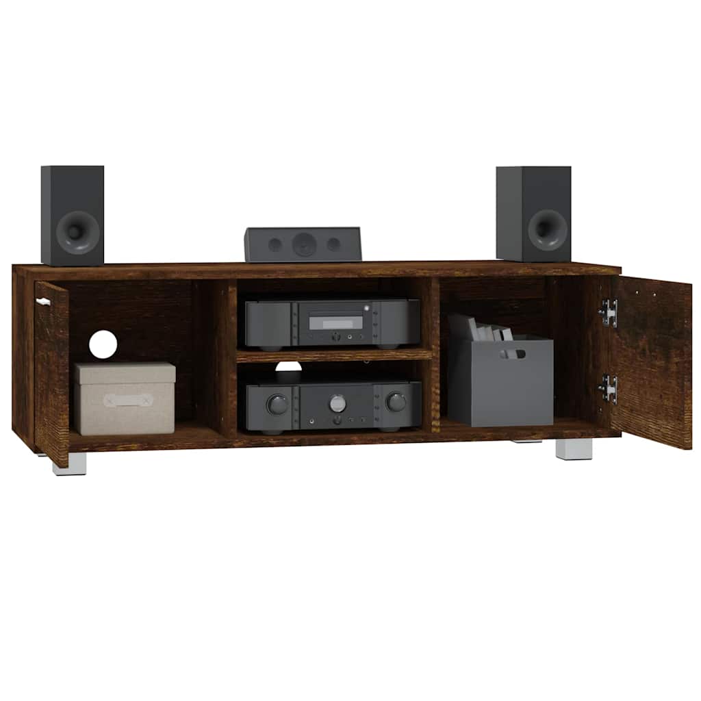 TV Cabinet Smoked Oak 120x40,5x35 cm Engineered Wood