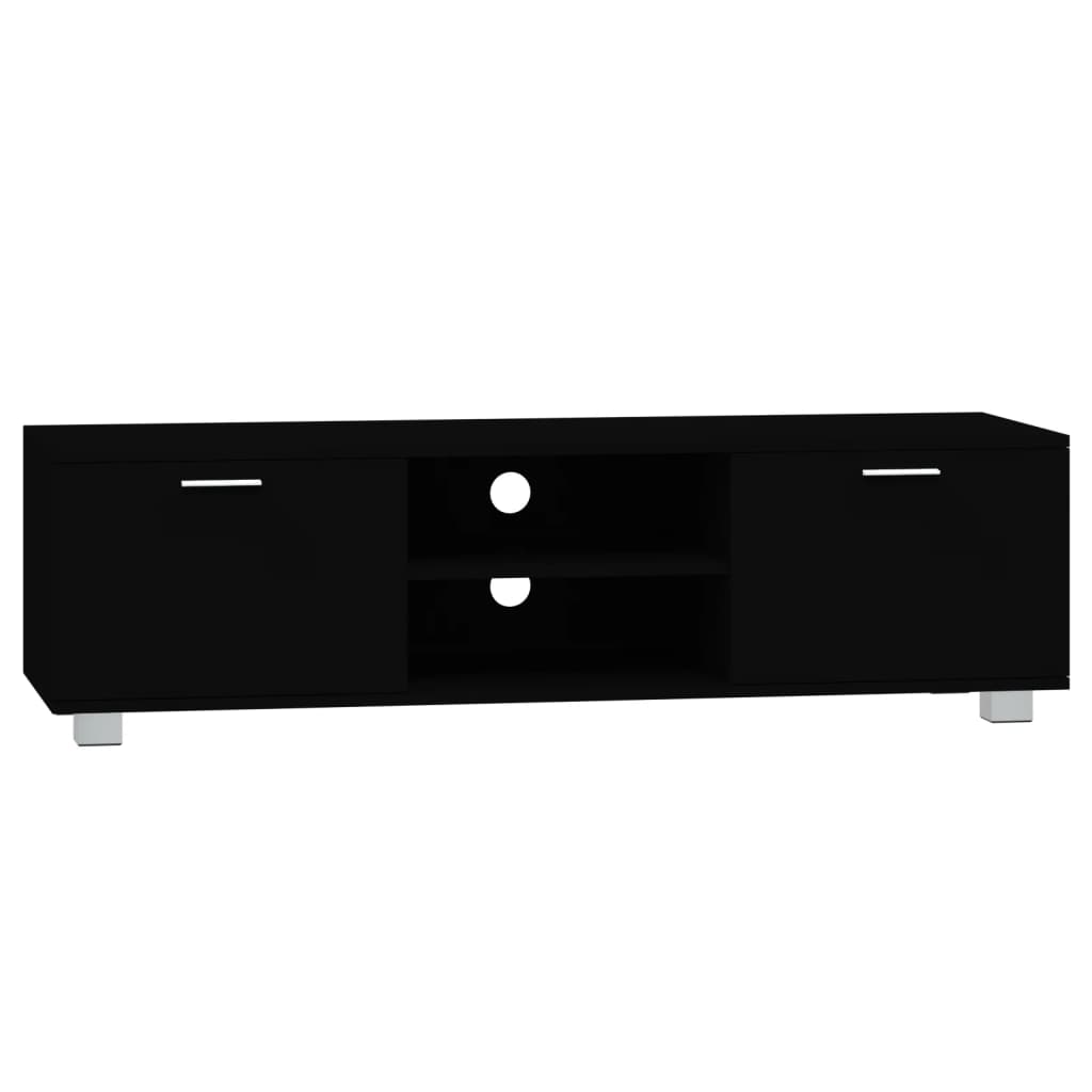 TV Cabinet Black 140x40.5x35 cm Engineered Wood