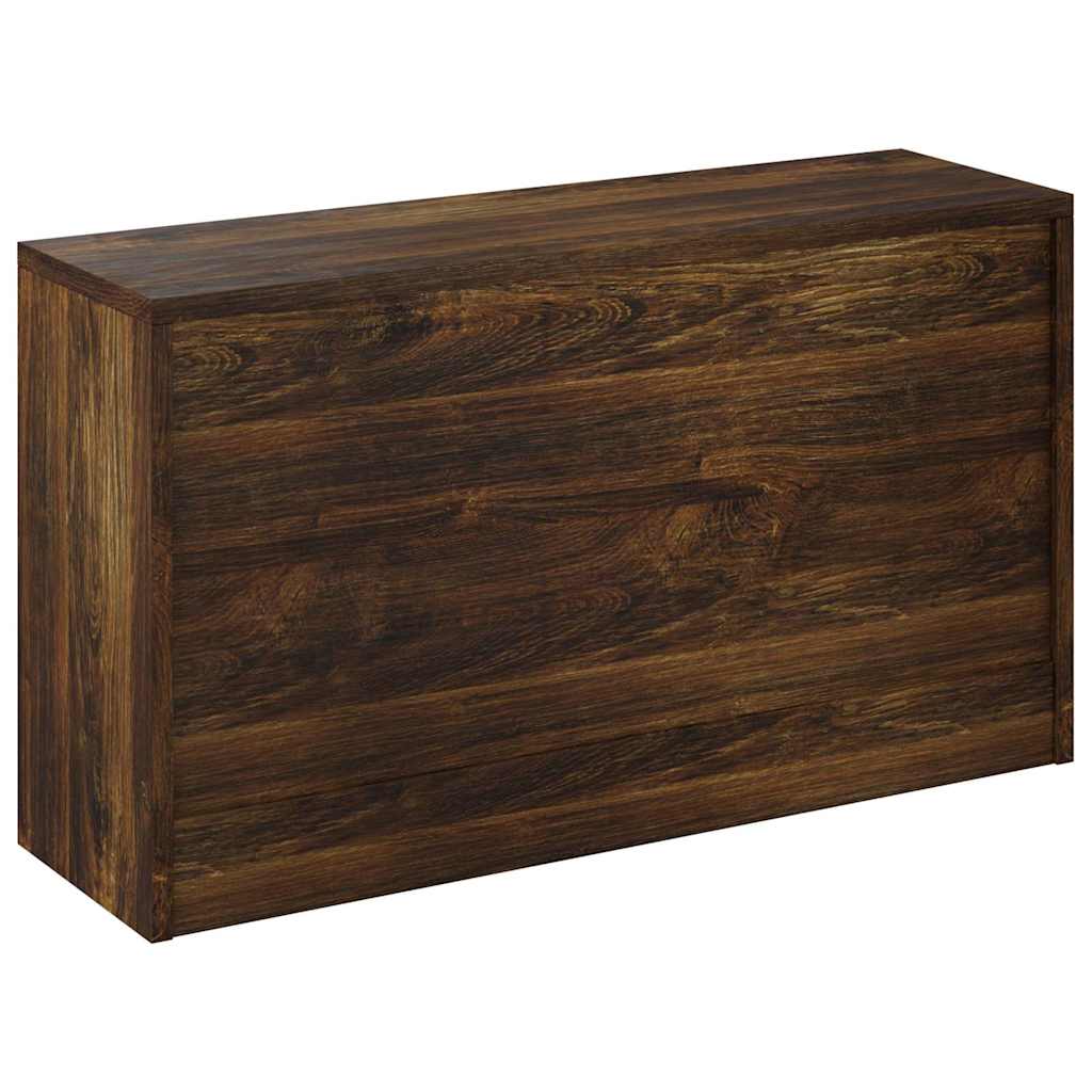 Shoe Bench Smoked Oak 80x24x45 cm Engineered Wood