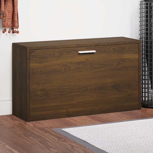 Shoe Bench Brown Oak 80x24x45 cm Engineered Wood