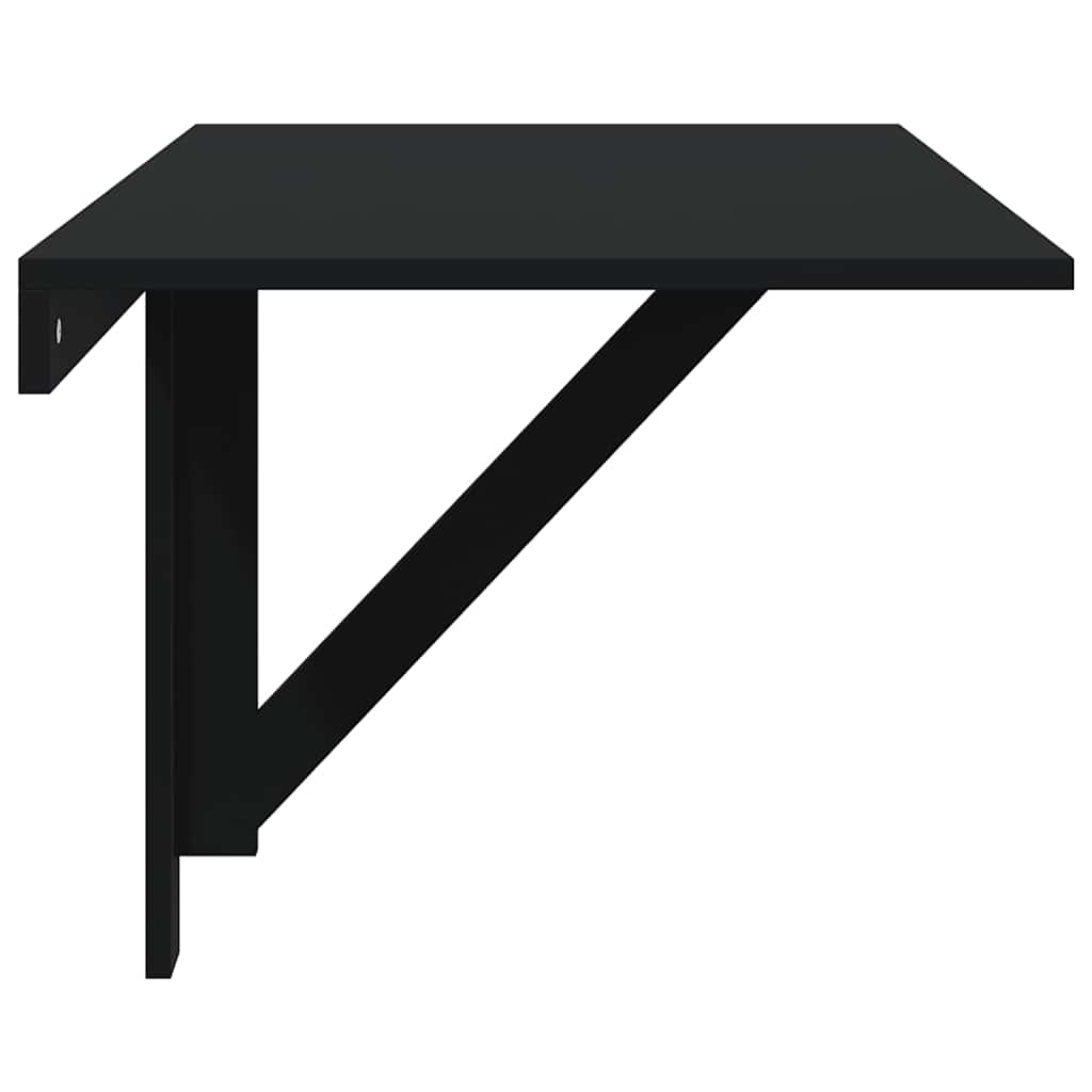 Folding Wall Table Black 100x60x56 cm Engineered Wood