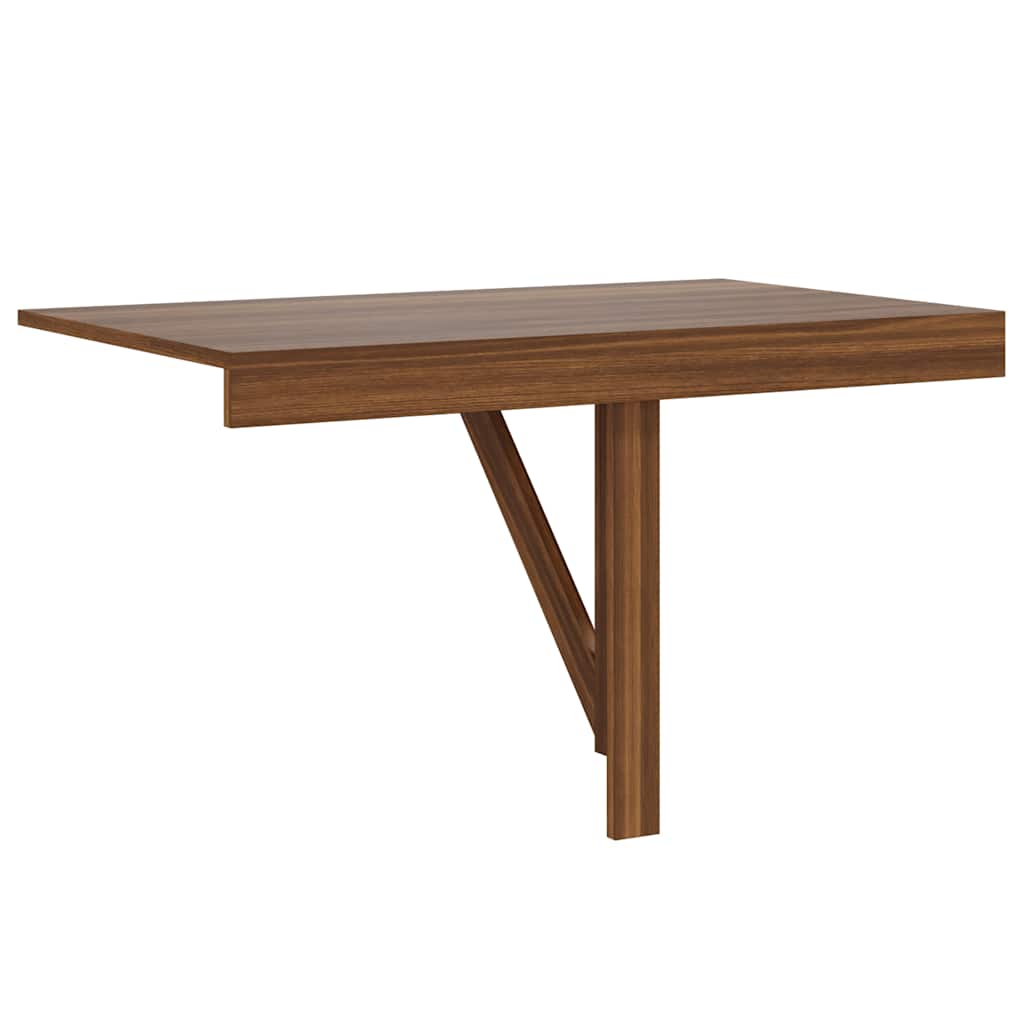 Folding Wall Table Brown Oak 100x60x56 cm Engineered Wood