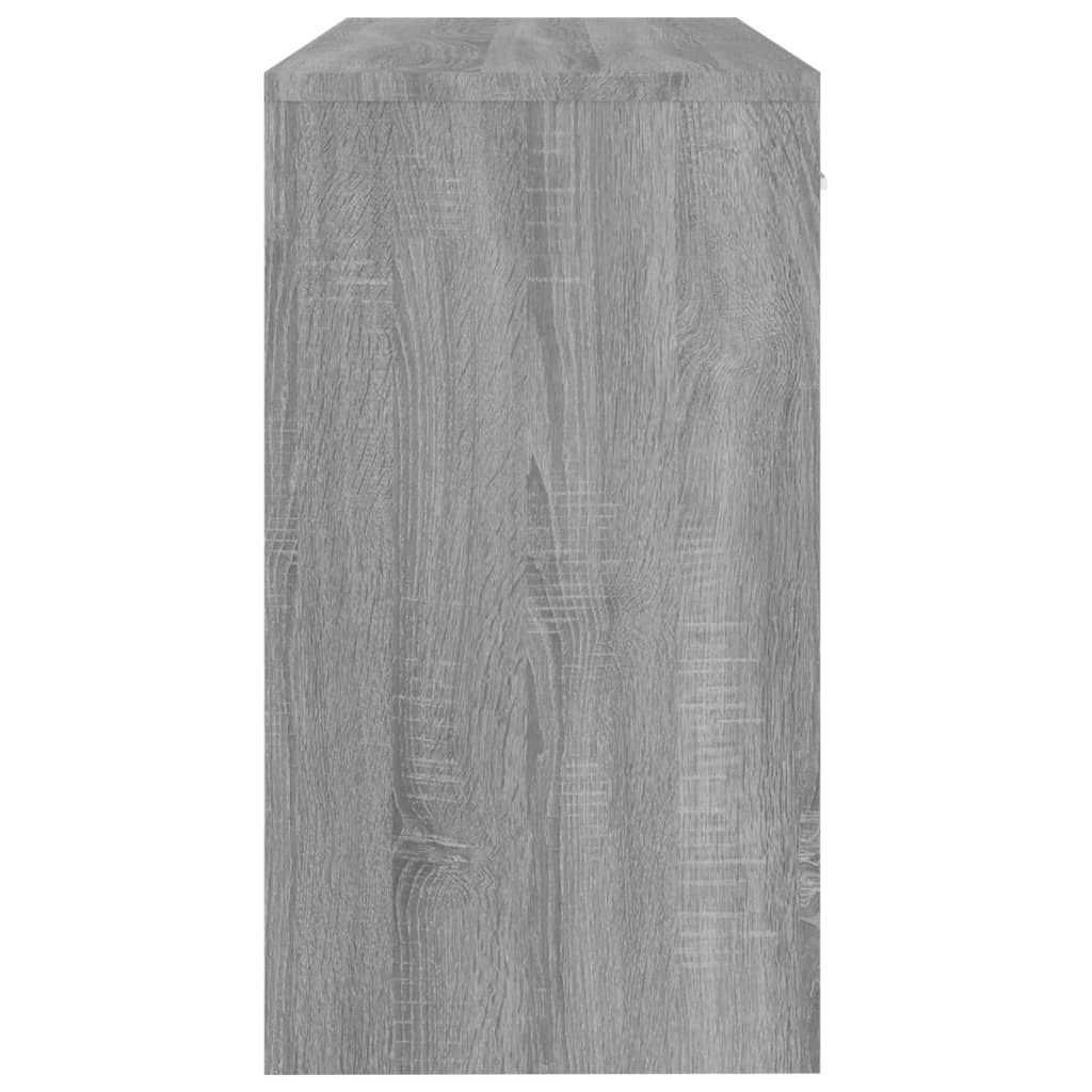 Desk with Drawer&Cabinet Grey Sonoma 100x40x73 cm Engineered Wood