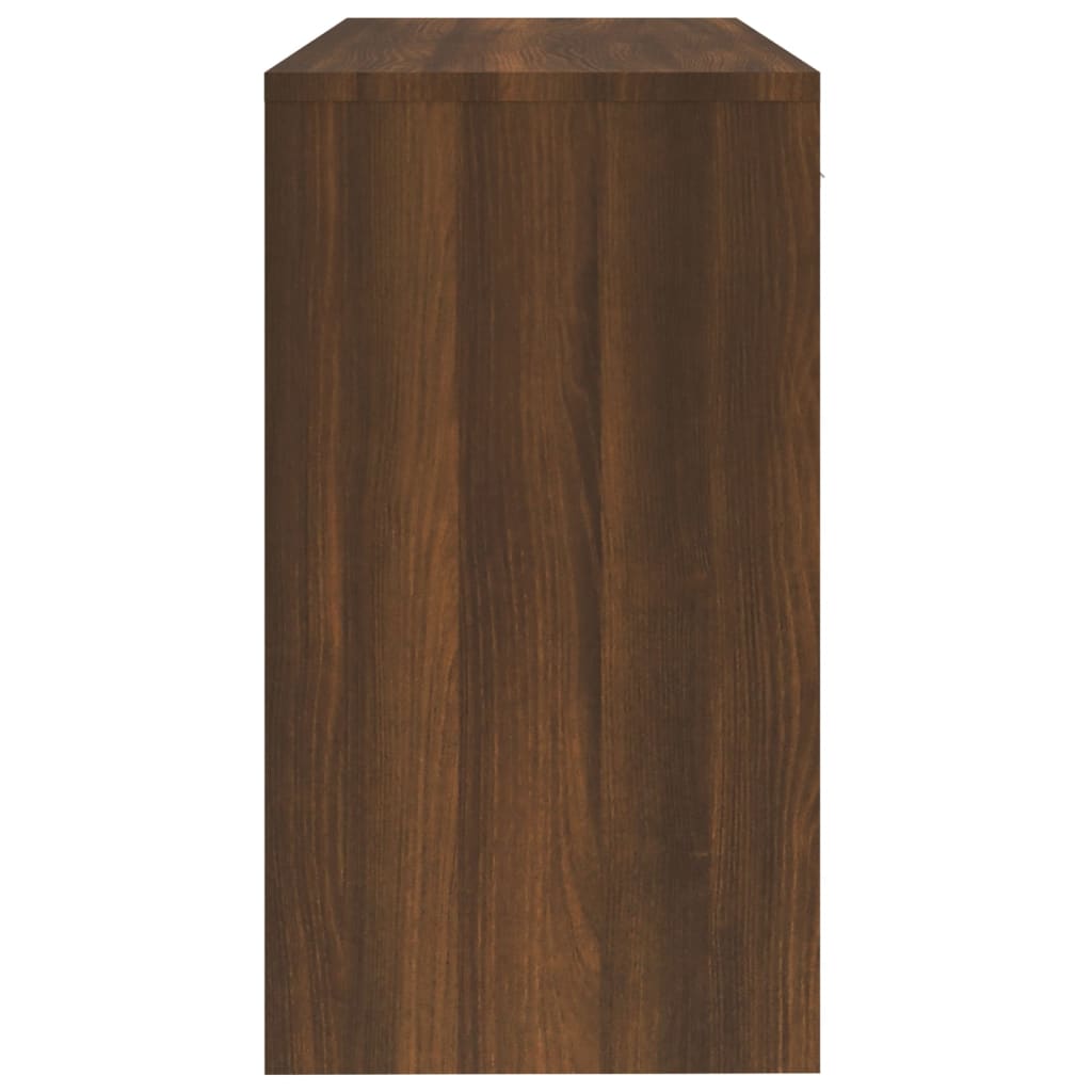 Desk with Drawer&Cabinet Brown Oak 100x40x73 cm Engineered Wood