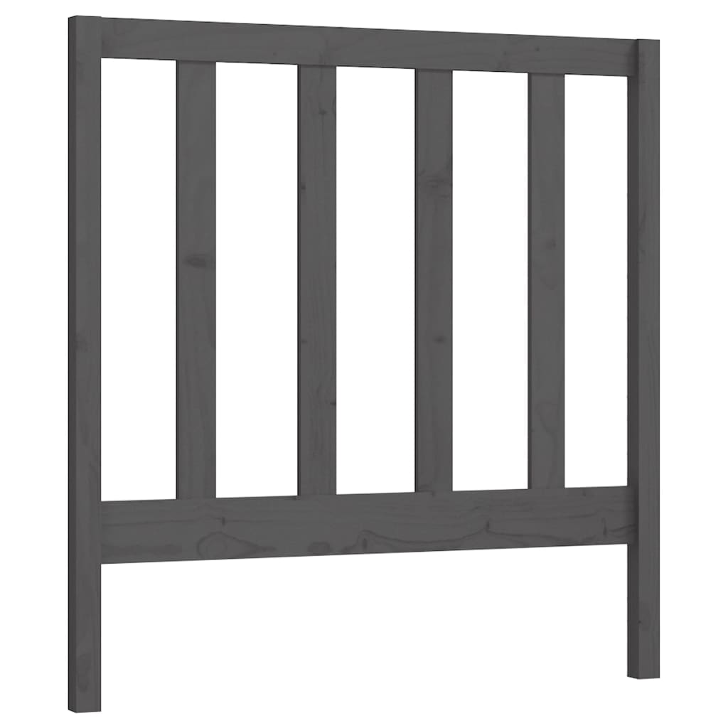 vidaXL Bed Headboard Grey 81x4x100 cm Solid Wood Pine