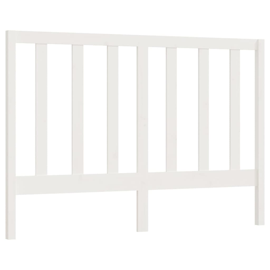 vidaXL Bed Headboard White 126x4x100 cm Solid Wood Pine