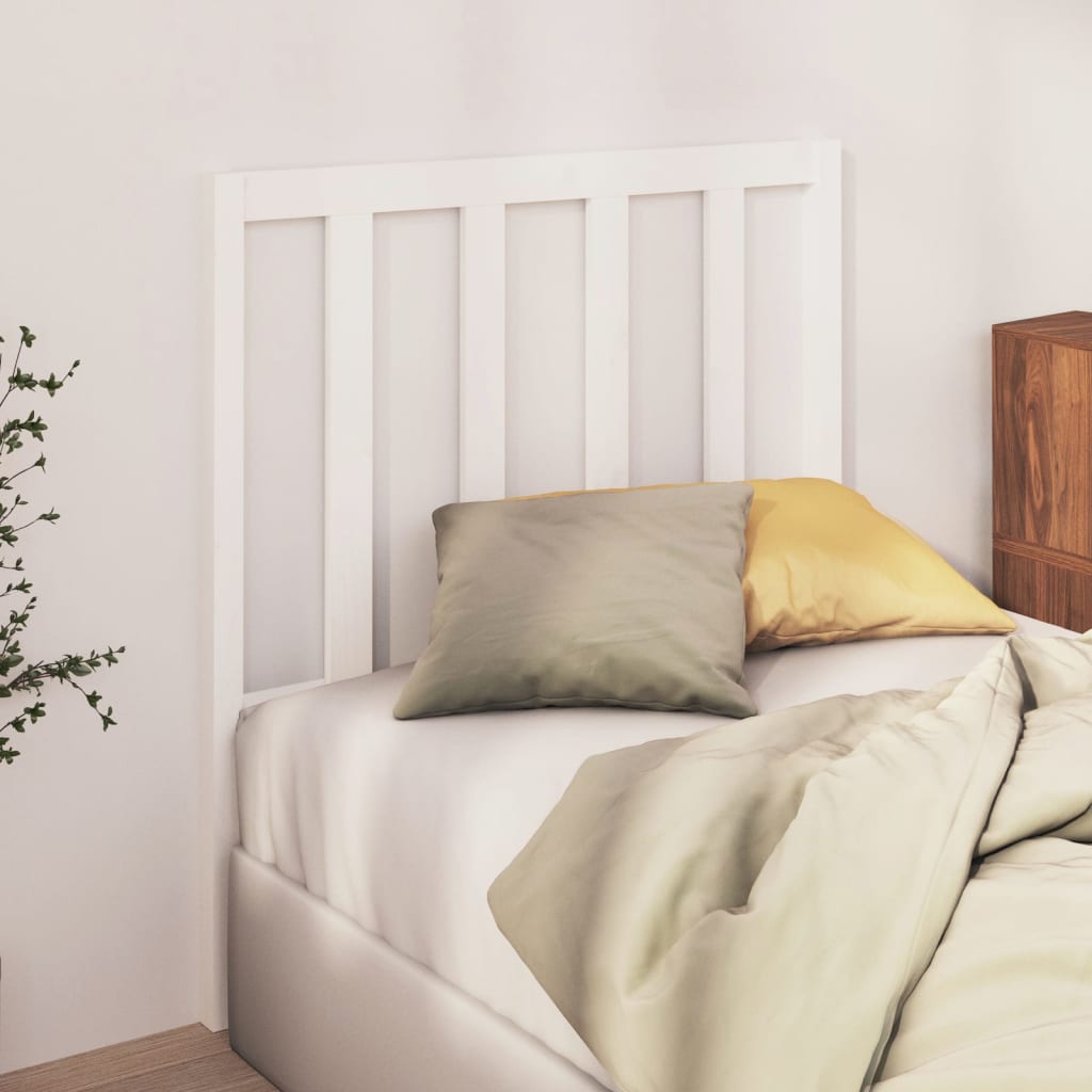 vidaXL Bed Headboard White 81x4x100 cm Solid Wood Pine