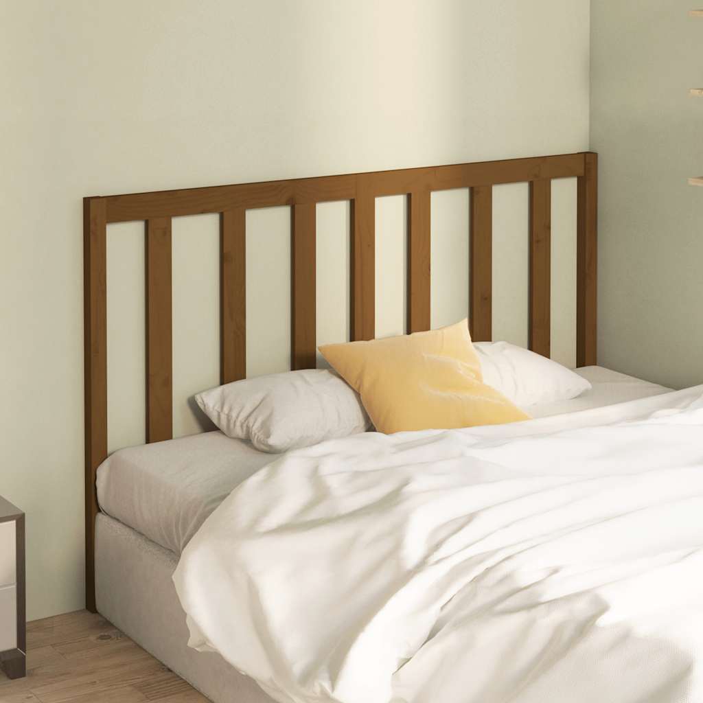 Bed Headboard Honey Brown 156x4x100 cm Solid Wood Pine
