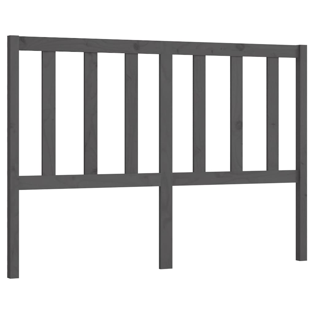 Bed Headboard Grey 166x4x100 cm Solid Wood Pine