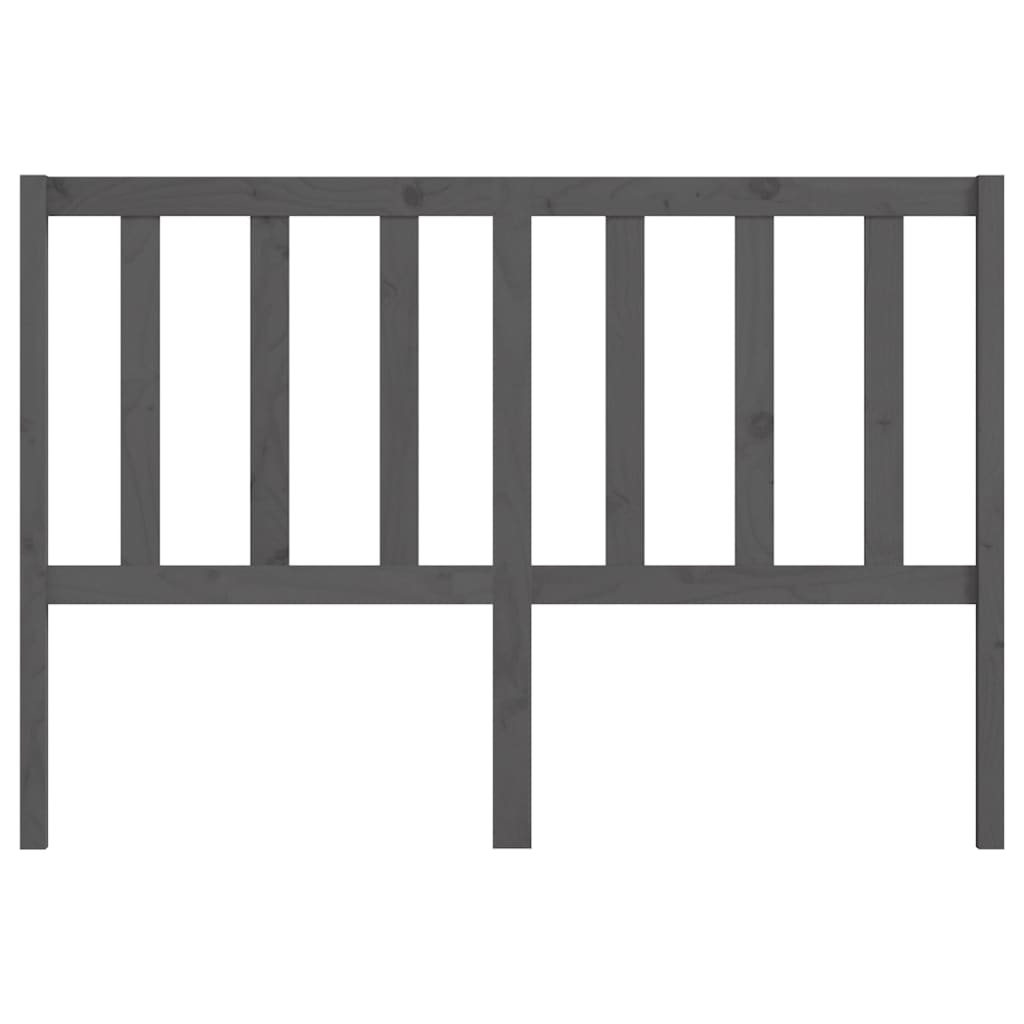 Bed Headboard Grey 166x4x100 cm Solid Wood Pine