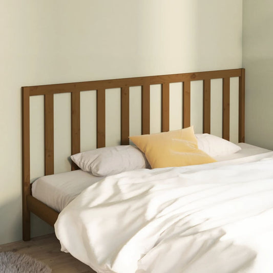 Bed Headboard Honey Brown 206x4x100 cm Solid Wood Pine